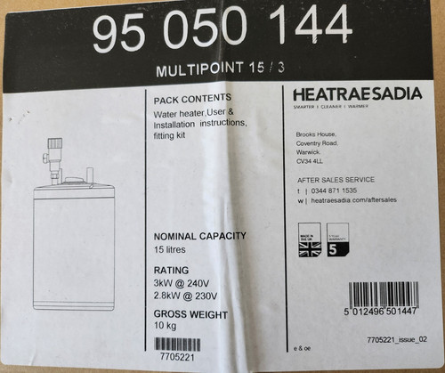 Heatrae sadia multipoint 3 - heatrae, 15/3
