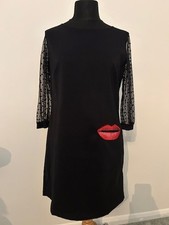 Desigual Black Dress with Lips