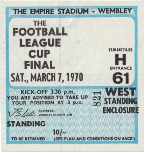 League cup final used ticket - *,