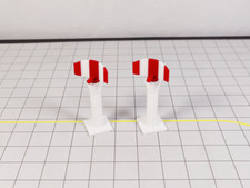 2x Red & White Small AIRPORT