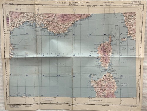 Vintage raf map corse - vintage,