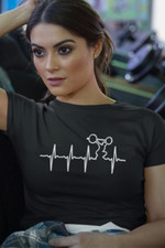 WEIGHT LIFTER HEARTLINE T-SHIRT FUNNY GYM TRAINING EXERCISE CROSSFIT UNISEX TOP