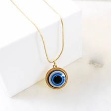 Evil Eye Gold Medallion Greek
