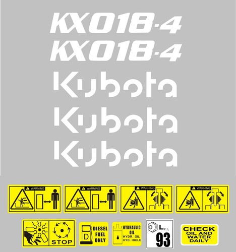 Decal sticker set - set., kubota