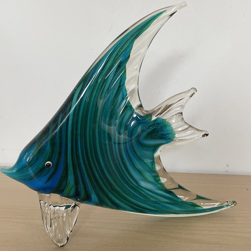 Glass angel fish ornament - angel,
