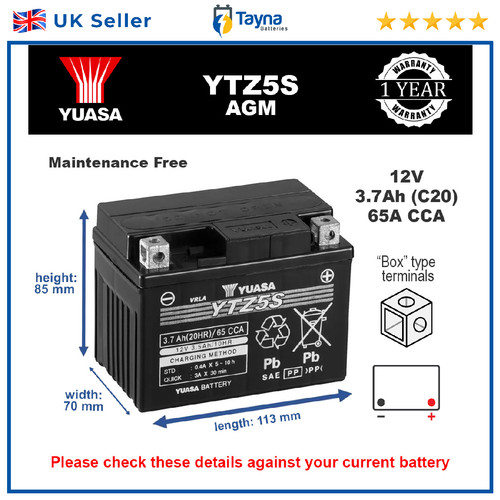 Genuine yuasa ytz5s high power - high,