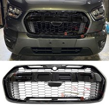 Raptor Style Grille For Ford Transit MK8 2019-2024 Gloss Black Front Bumper gril