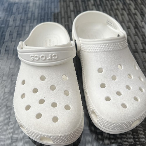 Kids white crocs classic - white, 13