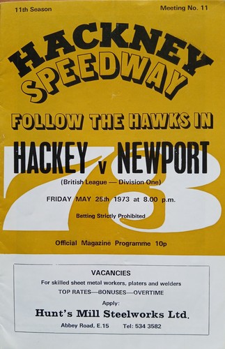 Hackney newport speedway - v,