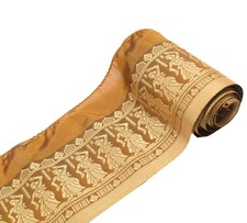 Sushila Vintage Baluchari Woven Saree Border Indian Craft Sewing Trim Ribbon