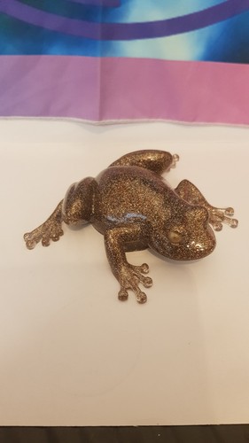 Resin christmas frog - christmas, gold