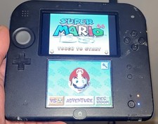 Nintendo 2DS Blue & Black - TESTED - WITH SUPER MARIO DS