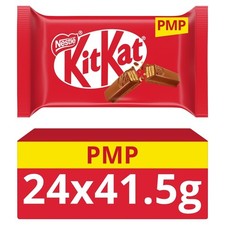 24 x 41.5  KitKat 4 Finger Milk Chocolate Biscuit Bar 41.5g PMP 75p 31/01/2026