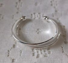 Vintage Silver Tone Mesh Torque Bangle/Bracelet