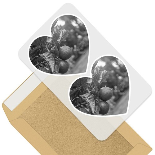 Heart stickers bw - stickers,