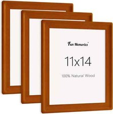 11X14 Picture Frame, Solid Wood Picture Frames, Hard Wood Frame with Tempered Re