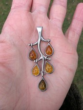 Sterling Silver 925 Amber