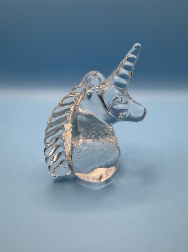 Glass unicorn figure - glass, statue