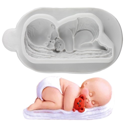 Sleeping baby fondant - baby, silicone