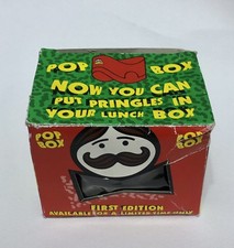 Pringles First Edition Black Pop Box Snack Pot Container + Original Packaging