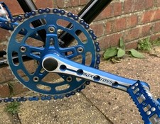 Sugino Super Maxy Cross Crank Old School BMX  Blue Suntour