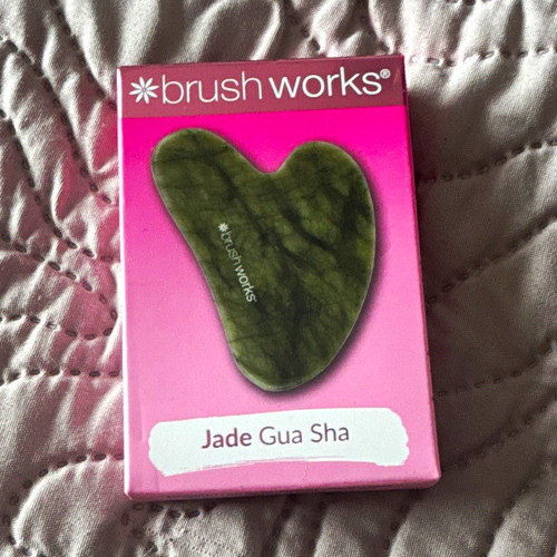 Brushworks green jade gua sha - jade,