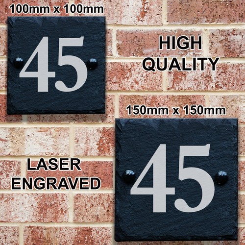 Rustic slate house gate sign - house,
