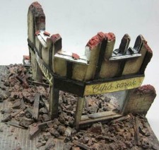 FoG Models 1/35 Scale Ruined Shop Front building walls Diorama