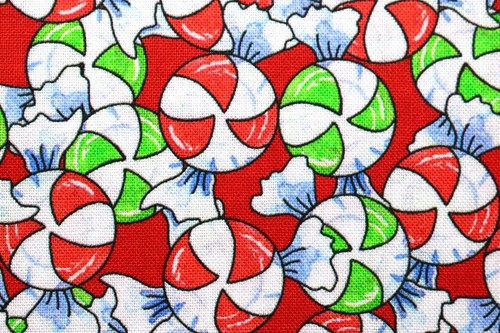 Christmas candy fabric - christmas,