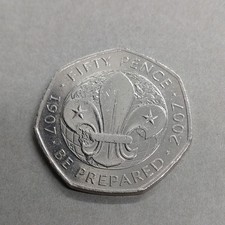 2007 - SCOUTS - 50p Fifty Pence Coin - COMMEMORATIVE - Rare - Circulated (C70)