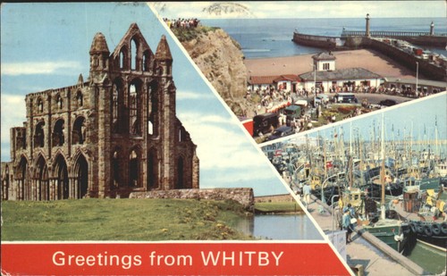 Vintage whitby postcard 1977 - vintage,