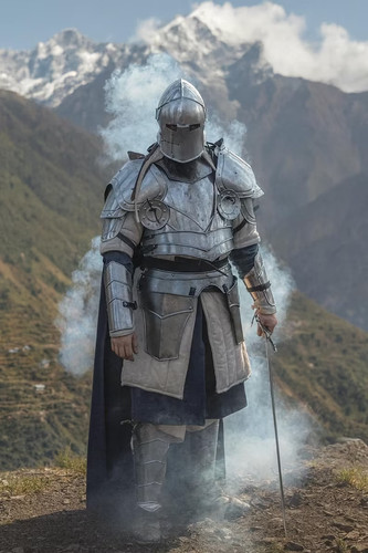 Barbuta knight armor suit - knight,