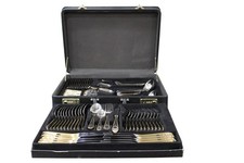 Sbs Solingen German Toscana Cutlery Set - St Steel/Gold Plated Detail -70 Pc