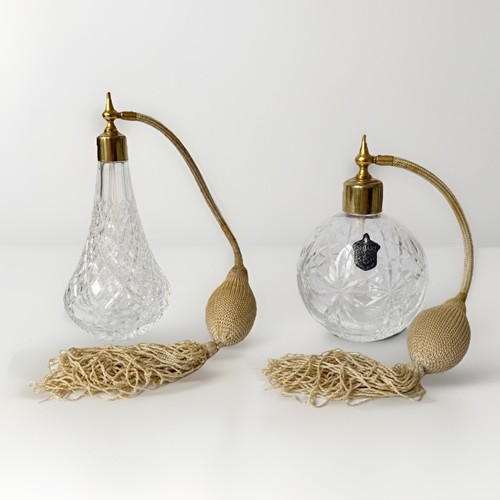 Vintage cut glass perfume - cut,