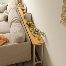 Slim Entryway Organizer 80cm Narrow Wall Shelf for Bedside/Sofa Storage Home New