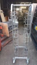 Stainless Steel 12 Tray Preparation Trolley Clearing trolley On Wheels