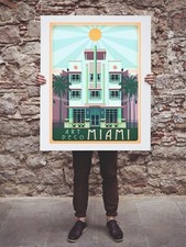 Miami Art Deco print poster