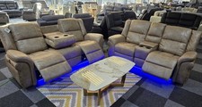 Berlin 3 + 2 Mocca Leather