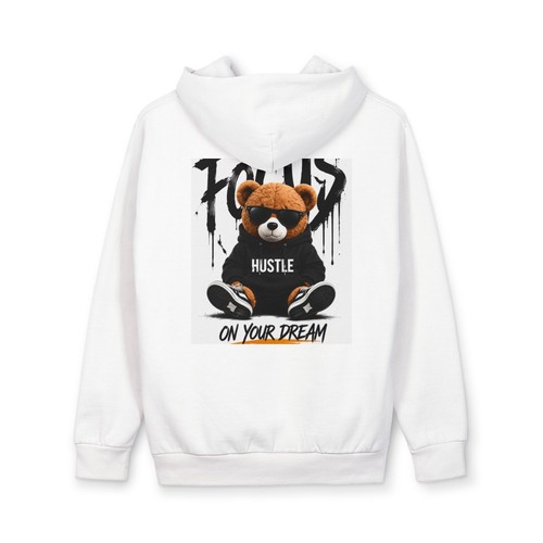 Hustle teddy bear hoodie - hustle, |