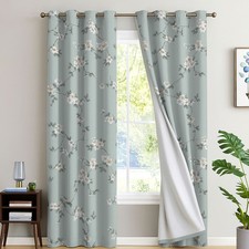 Floral Blackout Curtains Pair