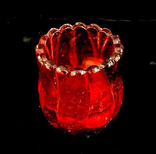 Vintage flashed cranberry - flashed,