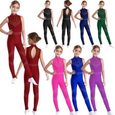 Girls Shiny Full Body Unitard