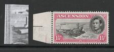 Ascension 1938-53 1½d perf 14 Carmine with Davit flaw SG 40ea Mnh. (R1575)