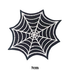 Spider Web Outlaw Biker Punk Rocker Iron on Sew on Embroidered Patch