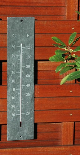 Garden slate thermometer - garden,