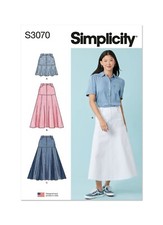 SIMPLICITY 3070 MISSES SKIRTS Sewing Pattern Sizes 8-16 & 18-26 Skill: AVERAGE