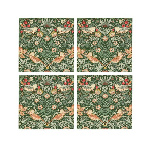 Green strawberry thief - strawberry, glass