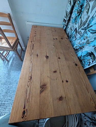 Rectangular pine wood - pine, dining