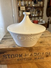Vintage Portmeirion Totem Large White Lidded Serving Dish / Tureen