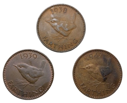 Farthing coin lot 1938 - uk,